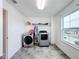 Laundry room with washer, dryer, and overhead shelving at 2821 Rialto Ct, Kissimmee, FL 34746