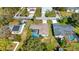 Aerial view of houses with pools in a residential neighborhood at 508 Bar Dr, Kissimmee, FL 34759