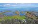 Aerial view of waterfront property at 825 E Lakeshore Blvd, Kissimmee, FL 34744