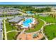 Community pool and playground aerial view at 11120 Robert Frost Dr, Winter Garden, FL 34787