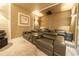 Home theater with plush reclining seats at 16548 Raven Rock Pl, Winter Garden, FL 34787