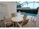 Relaxing screened pool and patio area with seating at 2509 La Jolla Trl, Kissimmee, FL 34747