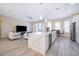 Modern kitchen with white cabinets and large island at 2715 Rismen Ct, Kissimmee, FL 34743
