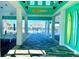 Well-decorated poolside lounge area with a view of the pool, ocean, and thatched umbrellas at 306 Hang Loose Way, Daytona Beach, FL 32124