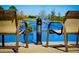 Tranquil lake view with two chairs and fountain at 362 Via Torrente Dr, Kissimmee, FL 34759