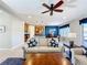 Open living area with views of kitchen and dining area at 362 Via Torrente Dr, Kissimmee, FL 34759