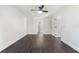 Bright bedroom with a ceiling fan and neutral decor at 827 Albi Ct, Kissimmee, FL 34759