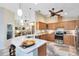 Spacious open kitchen with a central island and stainless steel appliances at 1150 Eden Dr, St Cloud, FL 34771