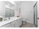 Bathroom with shower, toilet and white vanity at 1432 Reunion Blvd, Reunion, FL 34747