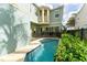 Enjoy this private pool with a view of the house at 1432 Reunion Blvd, Reunion, FL 34747