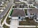 Aerial view of a single-Gathering home with a backyard and surrounding neighborhood at 1836 Delrose Rd, Kissimmee, FL 34744