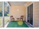 Small patio with artificial turf and two chairs at 2035 Royal Bay Blvd # 45, Kissimmee, FL 34746