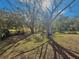 Large backyard with mature trees and grill at 248 Lindale St, Lakeland, FL 33809