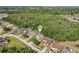 Beautiful aerial view of a suburban home with wooded backdrop and well-maintained lawn at 3209 Eagle Watch Dr, Kissimmee, FL 34746
