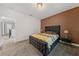 Stylish bedroom with geometric wallpaper and a comfy bed at 3240 Preserve Dr, Orlando, FL 32824