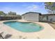 Pool and backyard area with concrete patio at 45 S Edgemon Ave, Winter Springs, FL 32708