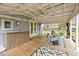 Inviting back porch features a beverage bar, cozy seating and backyard views at 723 New York Ave, St Cloud, FL 34769