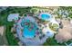 Expansive aerial view of the community pool and leisure facilities at 771 Drop Shot Dr, Davenport, FL 33896