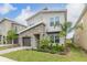 Modern two-story house with stone facade and landscaped front yard at 771 Drop Shot Dr, Davenport, FL 33896