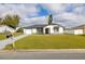 Charming single-story home with a well-manicured lawn, black roof, and inviting curb appeal at 83 Alameda Dr, Kissimmee, FL 34743