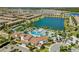 Community pool and surrounding homes at 8886 Geneve Ct, Kissimmee, FL 34747