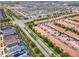 Aerial view of neighborhood homes and streets at 8886 Geneve Ct, Kissimmee, FL 34747