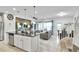 Modern kitchen with large island and stainless steel appliances at 8886 Geneve Ct, Kissimmee, FL 34747