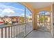 Screened balcony overlooking a community of townhouses at 12209 Wild Iris Way # 110, Orlando, FL 32837
