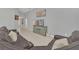 Open concept living room featuring an extra large gray sectional sofa and a large entertainment center at 1944 Harvest Landing Cir, Lakeland, FL 33810