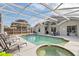 Relaxing backyard oasis with a screened-in pool and spa at 3224 Fairfield Dr, Kissimmee, FL 34743