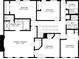 Detailed floor plan showcasing the layout of the home, including bedrooms, bathrooms, and laundry room at 4855 Lillian Black Rd, St Cloud, FL 34771