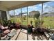 Relaxing screened patio overlooking a spacious backyard at 813 Halifax Dr, Kissimmee, FL 34758