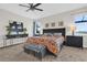 Bedroom with a king-sized bed, modern decor, and large windows for natural light at 8939 Fallen Oak Dr, Davenport, FL 33896