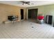 View of a spacious living room featuring brick fireplace and ceiling fan at 116 Hampden Rd, Winter Haven, FL 33884