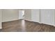 This bedroom has new floors and a large closet for storage at 1410 Rena Ln, Kissimmee, FL 34744