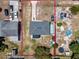 Boundary lines of the property are highlighted in an aerial shot of the home at 152 Harrison St, Lake Wales, FL 33859