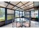 Enclosed sunroom with glass-top table and four chairs, offering a bright and airy space at 152 Harrison St, Lake Wales, FL 33859