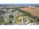 Drone shot pinpointing property, surrounded by lush landscaping and a friendly neighborhood at 3039 China Berry Ct, Kissimmee, FL 34746