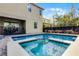 A stunning in-ground pool and spa offer a private outdoor oasis at 561 Lasso Dr, Kissimmee, FL 34747