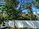 Fenced backyard featuring a large tree, providing shade and privacy at 608 S Lakeview Ave, Winter Garden, FL 34787