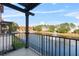 Relax on the balcony with a beautiful water view and fountain for a serene outdoor experience at 6109 Metrowest Blvd # 105, Orlando, FL 32835
