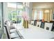 Elegant dining room featuring a long white table with modern chairs and decor at 750 Pebble Beach Dr, Davenport, FL 33896