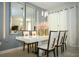 Dining room with contemporary mirrors and accents at 750 Pebble Beach Dr, Davenport, FL 33896