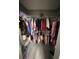 Walk-in closet featuring built-in shelves and hanging rods for organization at 920 Gillingham Ct, Kissimmee, FL 34758
