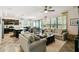 Open floor plan with living room, kitchen, dining area and large windows with backyard view at 1398 Del Mar Dr, Kissimmee, FL 34759