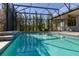 Beautiful screened pool surrounded by lush landscaping creating a private and serene retreat, ready for enjoyment at 1741 Eldorado Ct, St Cloud, FL 34771