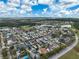 Expansive aerial view showcasing a well-planned community with lush green spaces and a variety of single-Gathering homes at 3329 Schoolhouse Rd, Harmony, FL 34773