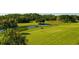 Lush green golf course with a water feature and golf cart, a golfer's paradise at 3329 Schoolhouse Rd, Harmony, FL 34773
