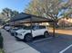 Residents enjoy the convenience of covered parking in this community carport at 466 Club Dr, Winter Springs, FL 32708