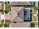 Birds eye view showcasing roof of a home including playground, fire pit and paver patio at 580 Seattle Slew Dr, Davenport, FL 33837